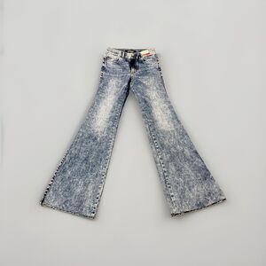 Express Jeans Womens 6R Blue High Rise Slim Flare Stretch Light Wash‎ Denim NWT